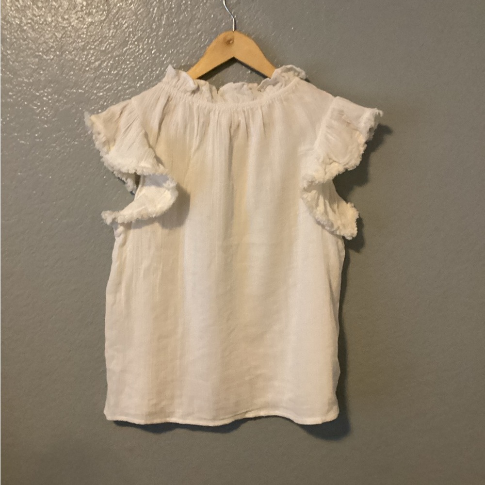 THML White Ruffled Top - Picture 3 of 7